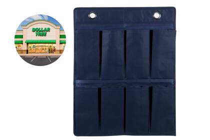 Con el organizador de tela de Dollar Tree, se pueden guardar hasta ocho objetos pequeños, como controles, cargadores o lentes, para evitar el desorden.