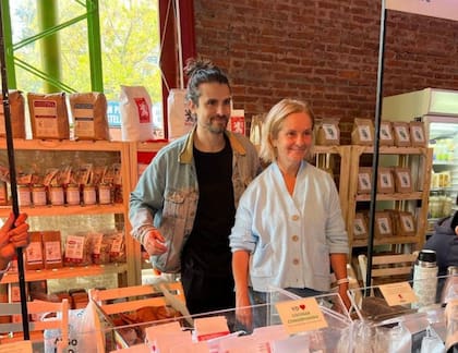 Con el panadero Francisco Seubert en una feria