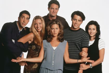 Kudrow junto a sus compañeros de Friends: Jennifer Aniston, Courteney Cox, Matt Leblanc, Matthew Perry y David Schwimmer