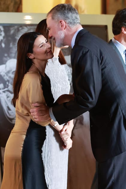 Con el rey Felipe, en la inauguración de la muestra en Las Dueñas