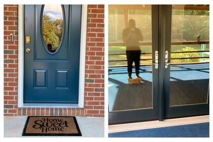 Con emoción, Chris compartió con sus seguidores cómo quedaron las puertas de su casa