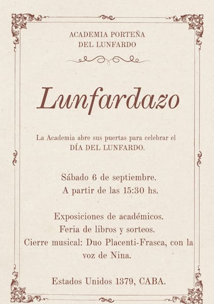 Con entrada libre y gratuita, vuelve el Lunfardazo