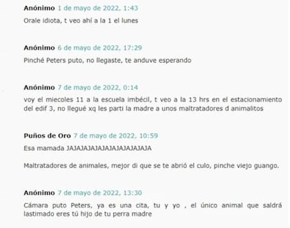 Con estos comentarios fue como se calentaron los ánimos para la pelea