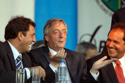 Con Kirchner y Scioli en enero de 2009