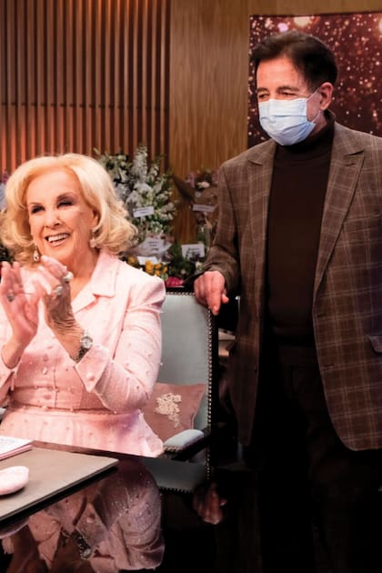 Con la estrella máxima de Argentina cuando volvió a conducir La noche de Mirtha por una única vez en agosto de este año.