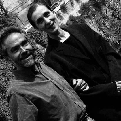Con la inolvidable Pina Bausch, en la terraza de la casa de Andrés Neumann, en Roma