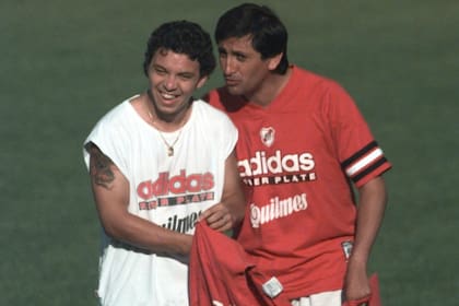 Ramón Díaz como DT, Gallardo como jugador; hoy no tienen un vínculo cercano