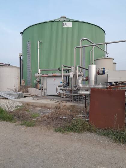 Con la planta de biogás entrega energía a la red