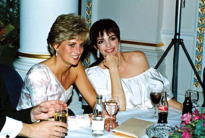 Con la princesa Diana, en 1991