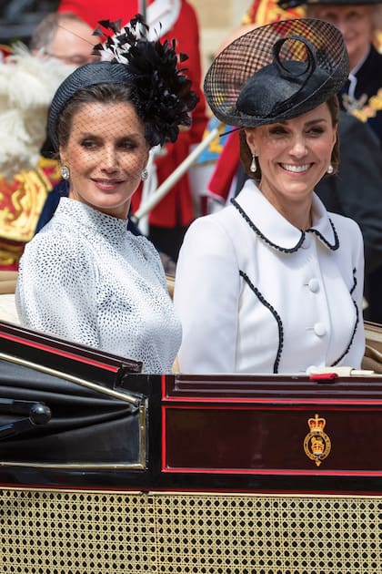 Con la princesa Kate de Gales, en 2019.