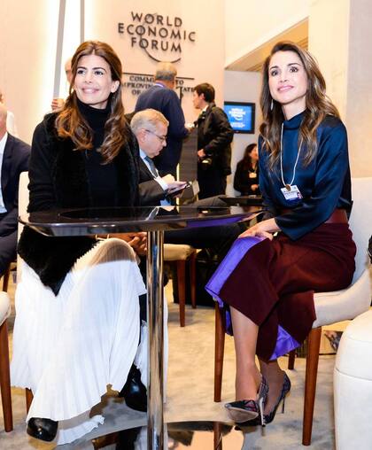 Con la reina Rania de Jordania