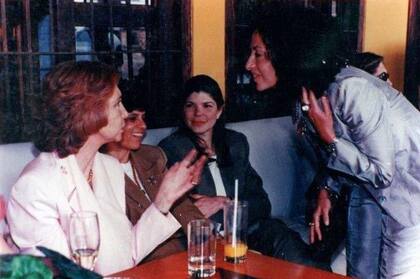 Con la reina Sofía de España