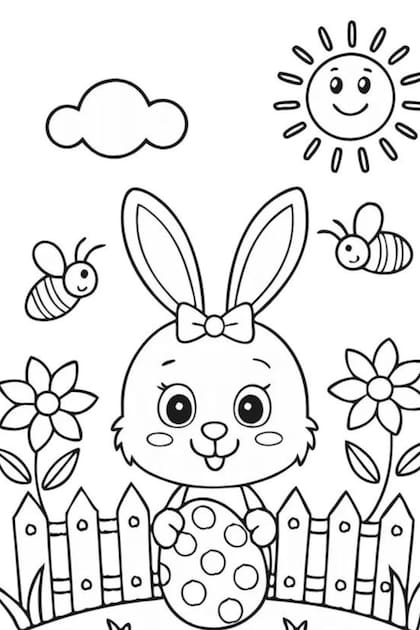 Con lápices o témperas, las alternativas para colorear en Pascuas