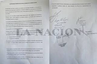 Maradona. El acta de egreso de la clínica detalla que no tenía el alta médica