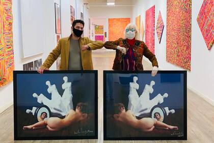 Con Marta Minujín, una gran impulsora de su carrera