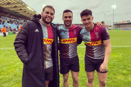 Con Martín Landajo, con quien compartió Harlequins luego de no quedar seleccionado para el Mundial Japón 2019, y Marcus Smith; el club de Londres fue el paso siguiente a Jaguares en la trayectoria de García Botta.