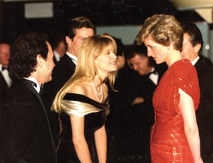 Con Meg Ryan, durante el estreno de la película "Cuando Harry conoció a Sally", celebrado en Londres en 1989