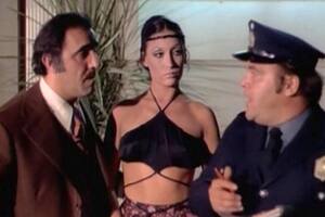 Con Moria Casán y Javier Portales en Los caballeros de la cama redonda, de 1973