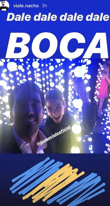 Con Nacho Viale se divirtieron mucho en la fiesta de Boca