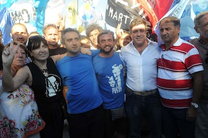 Con Néstor en el pecho. El domingo pasado estuvo en un acto con Larroque, Grosso, Mariotto, Depetri