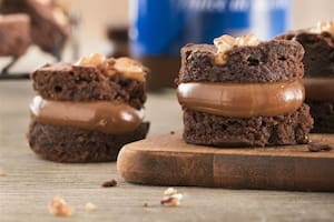 Mini alfajores de brownie