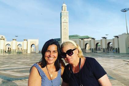 Con su hija, María Mercedes.