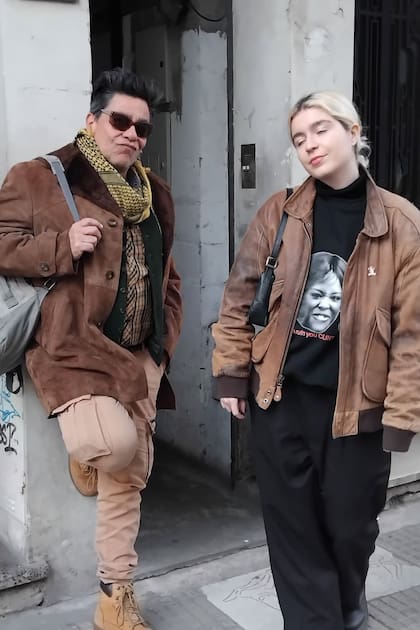 Con su hija menor, Floriana, que vive en Brasil.