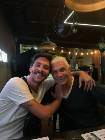 Con su hijo Bautista