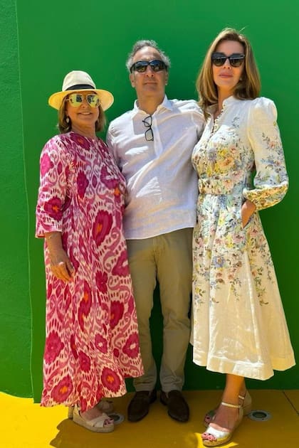 Con su hijo Marcos y su nuera Nunzia Locatelli