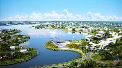 Con su lago central de 200 hectáreas, la nueva ciudad es una propuesta urbana y paisajística donde el cuidado del medio ambiente es una prioridad