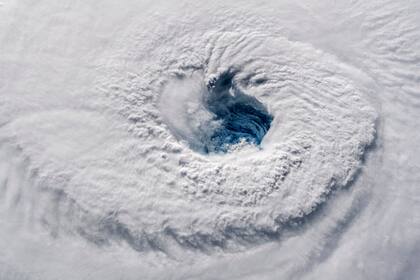 Vista satelital del ojo del huracán