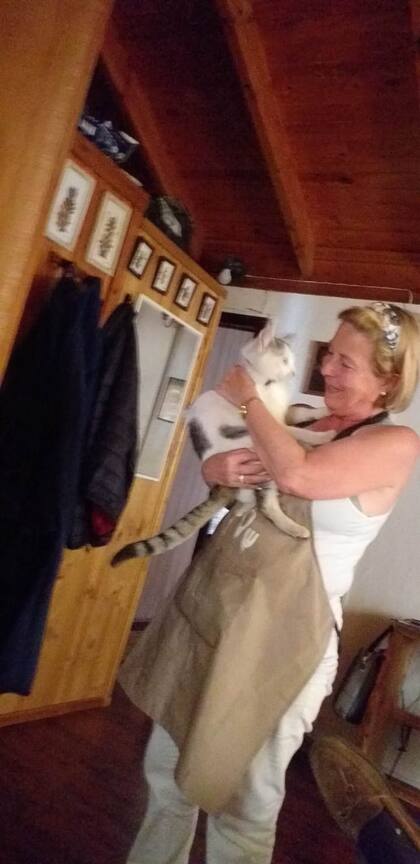 Con su mamá Beatriz.