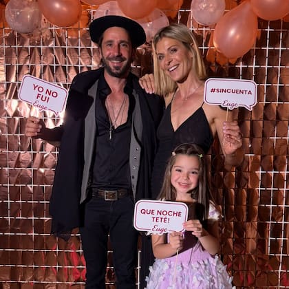 Con su pareja Francisco García Ibar y su hija Ema