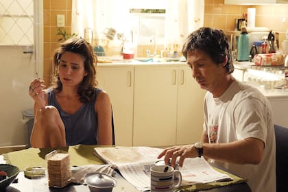 Adrián Suar en 2008 con la Tana Ferro en Un novio para mi mujer