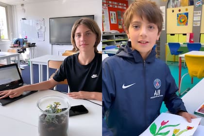 Con sus hijos participaron de la clase de laboratorio