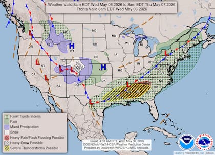 Con tasas de precipitación de hasta 2 pulgadas por hora, el riesgo de lluvias excesivas se mantiene alto en zonas vulnerables del sureste