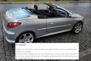 Con una particular pieza de escritura, un hombre puso a la venta su auto (Captura)