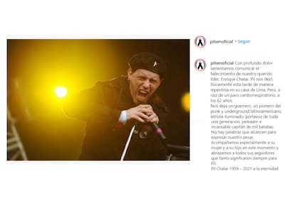 Con una publicación desde el perfil oficial de Pilsen en Instagram se informó la muerte de Pil Trafa