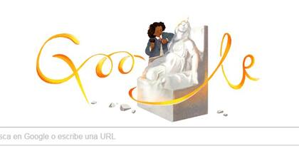 Con uno de sus famosos Doodle, el gigante de la web Google le rinde homenaje a Edmonia Lewis