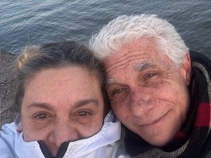 Con Verónica, su pareja desde hace 20 años