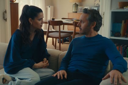 Con Violeta Urtizberea, su esposa en la ficción