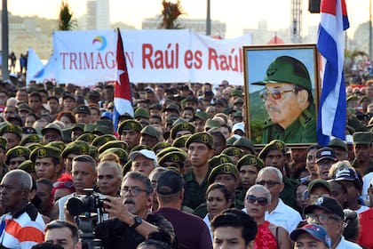 Concentración en la Tribuna Antiimperialista "José Martí", en La Habana, capital de Cuba, el 22 de mayo de 2026.