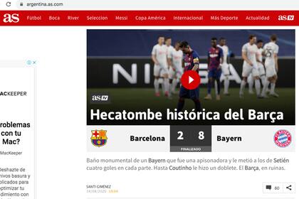 Concluyente título del diario madrileño As.