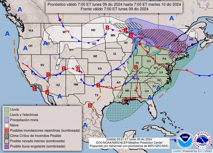 Condiciones peligrosas: en las Black Hills, los vientos de hasta 80 km/h y más de 23 centímetros de nieve dificultarán los desplazamientos hasta el miércoles.