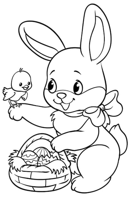 Conejos para pintar en Pascuas