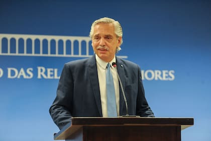 Conferencia de prensa de Alberto Fernández tras la reunión con da Silva