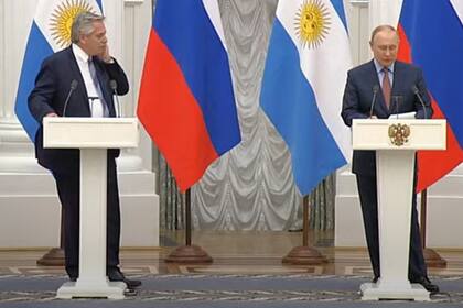 Conferencia de prensa de Alberto Fernández y Vladimir Putin
