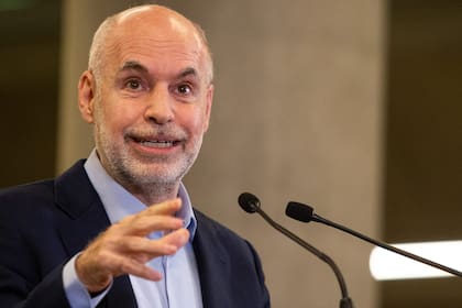 Conferencia de prensa de Horacio Rodríguez Larreta, en la sede del gobierno porteño