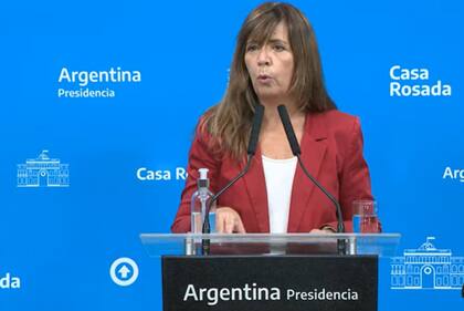 La portavoz de la presidencia, Gabriela Cerruti, habló de un "crecimiento inédito" de la economía argentina