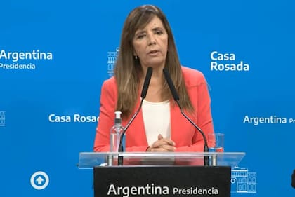 Conferencia de prensa de la portavoz de la Presidencia, Gabriela Cerruti